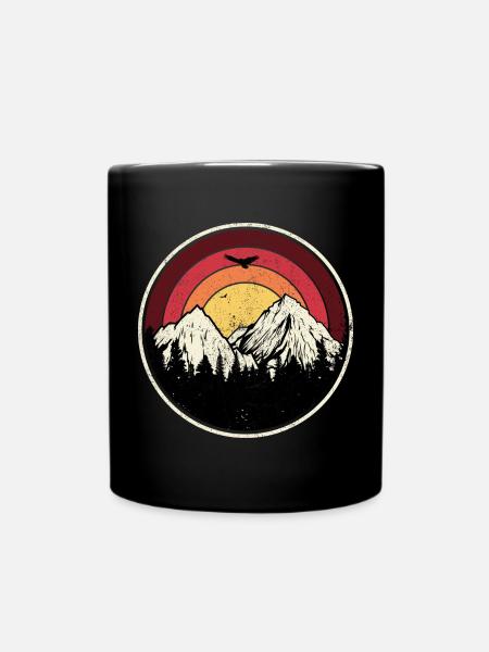 Illustration du rond de la montagne Sunset Peaks - Mug uni - noir