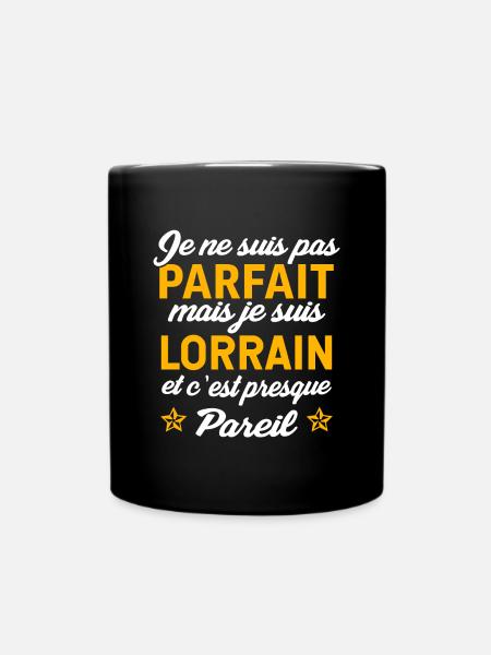 je suis lorrain cadeau lorrain - Mug uni - noir