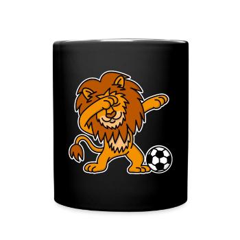 Drôle de Championnat d’Europe des Pays-Bas Dab lion Orange football - Mug uni - noir - Devant