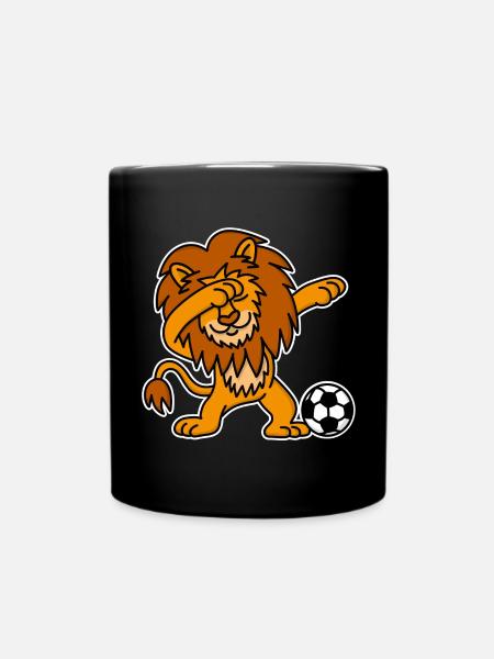 Drôle de Championnat d’Europe des Pays-Bas Dab lion Orange football - Mug uni - noir