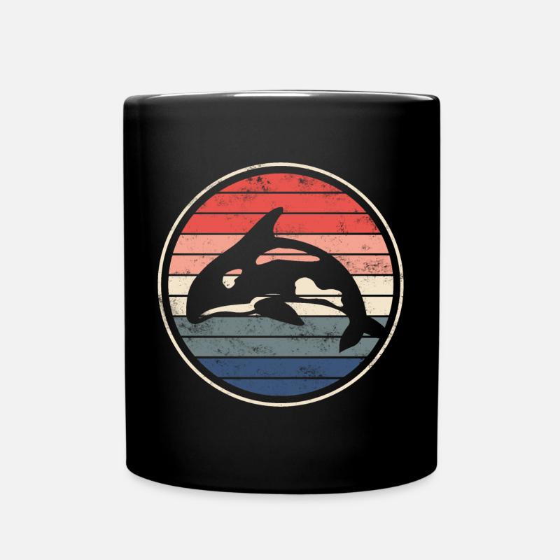 Orca Wal - Tasse einfarbig - Schwarz