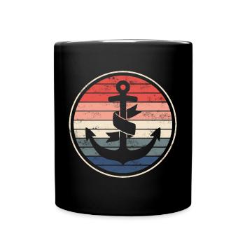 Bateau bateau capitaine - Mug uni - noir - Devant