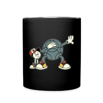 Dabbing Boulekugel Petanque Outfit für Bouler - Tasse einfarbig - Schwarz - Vorne