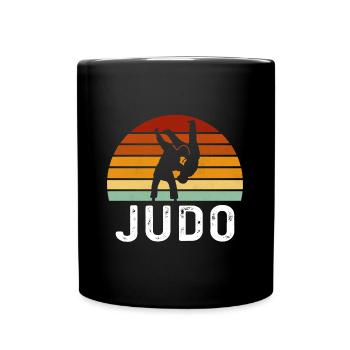retro judo - Full Colour Mug - black - Front