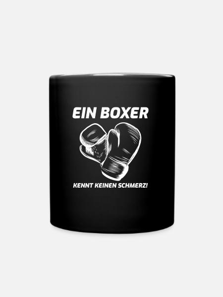 Boxen Boxer Spruch - Tasse einfarbig - Schwarz