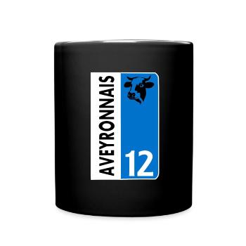 Aveyronnais - Mug uni - noir - Devant