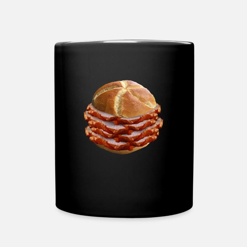 Lebakas Leberkäse Fleischkäse Bayern Scheibe Essen - Tasse einfarbig - Schwarz