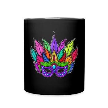 Masks Carnival Carnival - Full Colour Mug - black - Front
