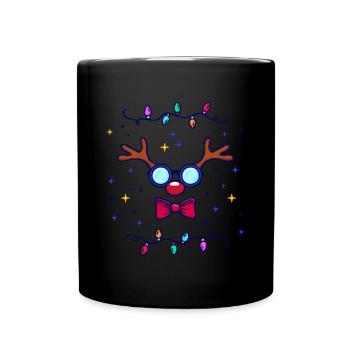 Christmas reindeer Christmas decorations - Full Colour Mug - black - Front