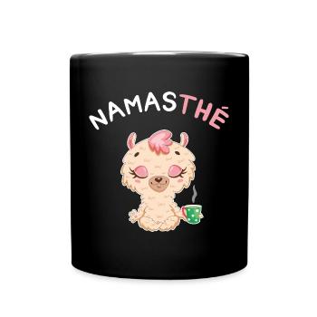 Namasthé Gift Humor Yoga Namasté Zen Tea - Full Colour Mug - black - Front