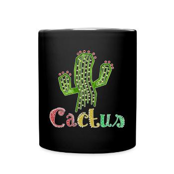 Cactus Colorful - Tasse einfarbig - Schwarz - Vorne
