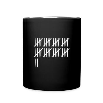 42 birthday tally sheet 42 years old - Full Colour Mug - black - Front