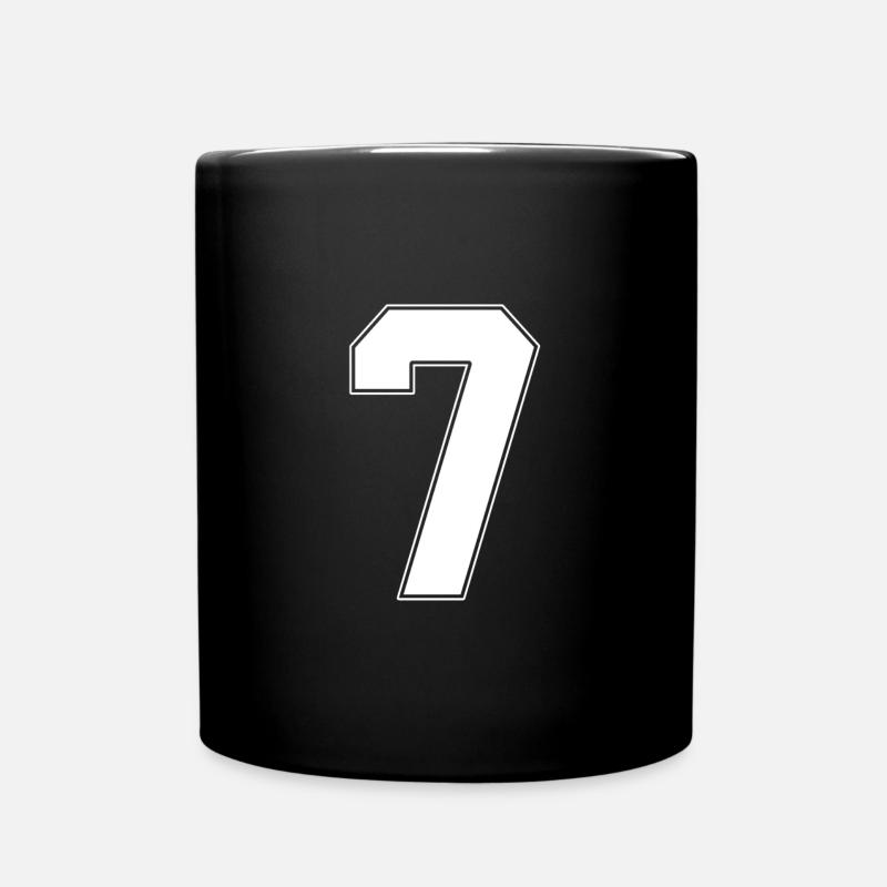 7 Jahre Trikotnummer 7 - Tasse einfarbig - Schwarz