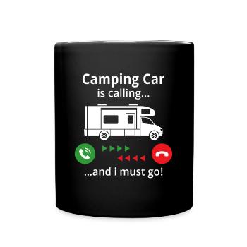 camping car is calling and i must go - Full Colour Mug - black - Front