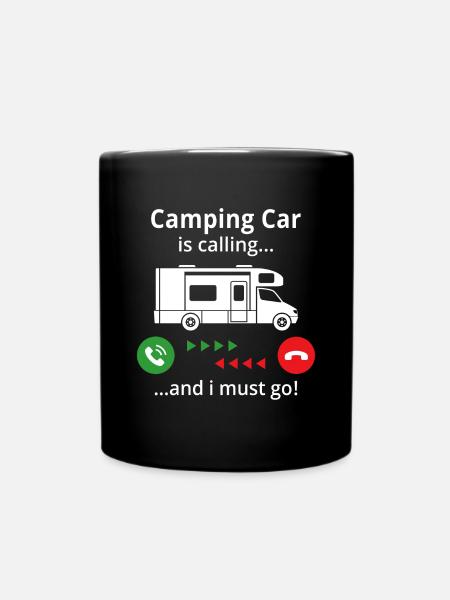 Le camping car appelle et je dois y aller - Mug uni - noir