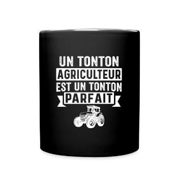Un tonton agriculteur est un tonton parfait - Mug uni - noir - Devant