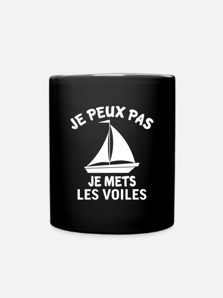 Je peux pas je mets les voiles - Mug uni - noir