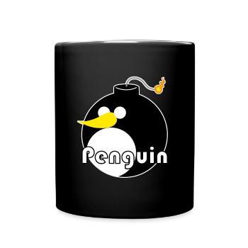 Penguin - Tasse einfarbig - Schwarz - Vorne