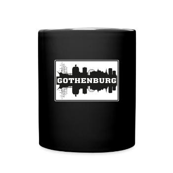 Göteborg Schweden Reise Souvenir Skyline Silhouet - Tasse einfarbig - Schwarz - Vorne