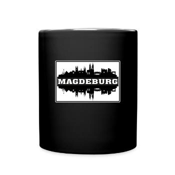 Magdeburg Deutschland Reise Souvenir Skyline Silhouet - Tasse einfarbig - Schwarz - Vorne