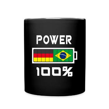 Allemagne et Brésil Power 100% - Mug uni - noir - Devant