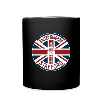 Stafford United Kingdom UK Union Jack British Flag - Full Colour Mug - black - Front