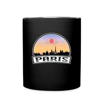 Paris France Skyline Vintage Sunset Travel Souveni - Mug uni - noir - Devant
