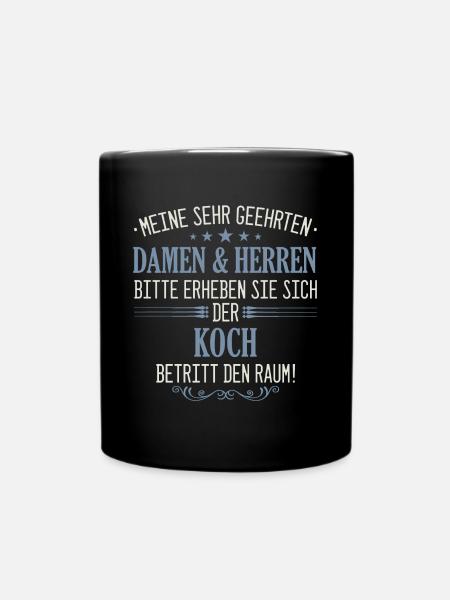 Koch Köche Chefkoch kochen Küche Beruf Spruch - Tasse einfarbig - Schwarz