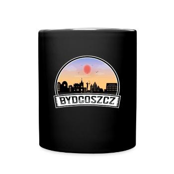 Bydgoszcz Pologne Skyline Vintage Sunset Travel Sou - Mug uni - noir - Devant