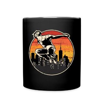 Skate City Sunset Sprung - Tasse einfarbig - Schwarz - Vorne