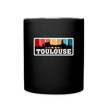 Toulouse France Voyage Souvenir Skyline Silhouette - Mug uni - noir - Devant