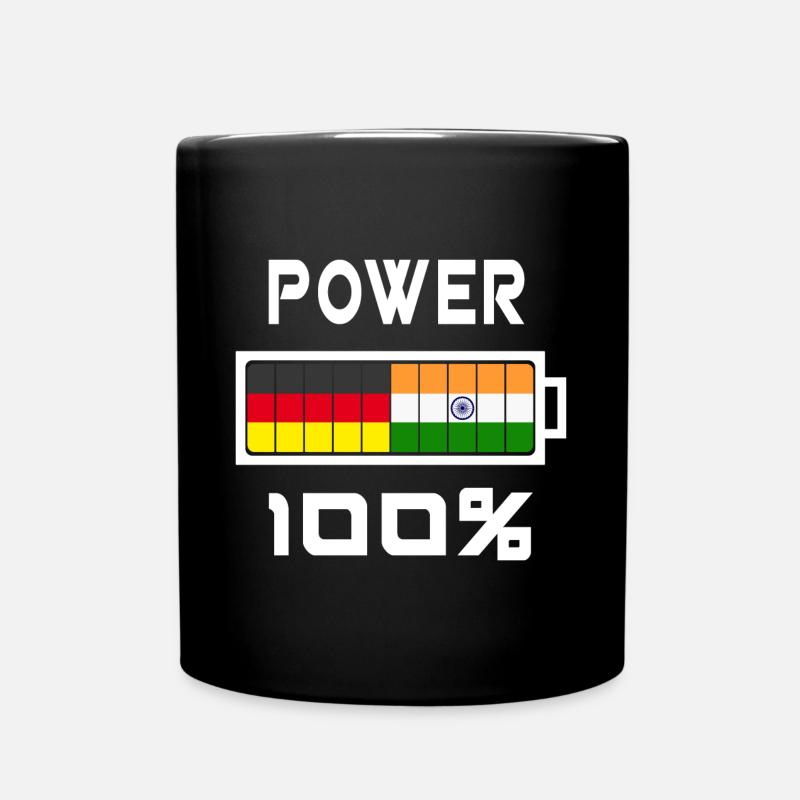 Deutschland und Indien Power 100% - Tasse einfarbig - Schwarz