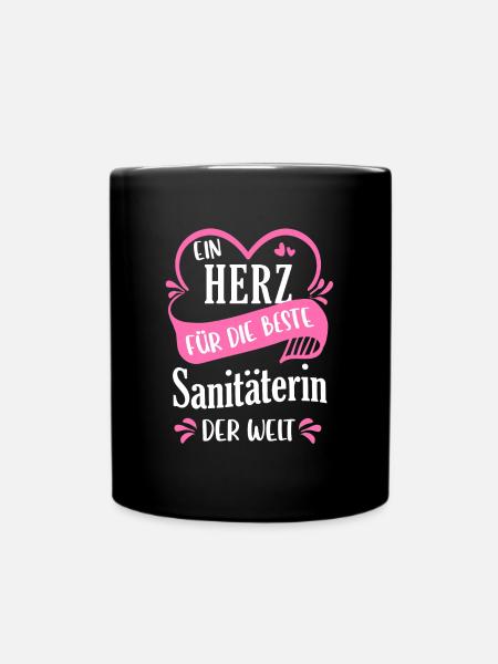 Sanitäter Rettungssanitäterin Sanitäterin Spruch - Tasse einfarbig - Schwarz