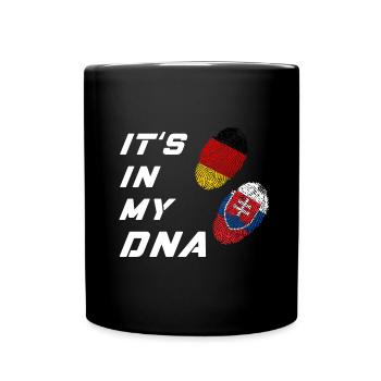 In meiner DNA Deutschland und Slowakei - Tasse einfarbig - Schwarz - Vorne