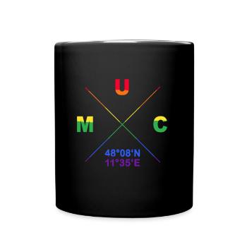 Munich MUC coordonnées Gay Pride LGBT CSD Bavière - Mug uni - noir - Devant