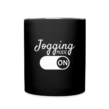 Jogging - Mug uni - noir - Devant