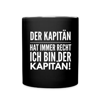 DER KAPITÄN DER SEGLER UND DER MATROSE - Tasse einfarbig - Schwarz - Vorne