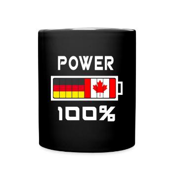 Germany and Canada Power 100% - Full Colour Mug - black - Front