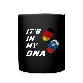 In meiner DNA Deutschland und Slowenien - Tasse einfarbig - Schwarz - Vorne