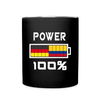 Germany and Colombia Power 100% - Full Colour Mug - black - Front