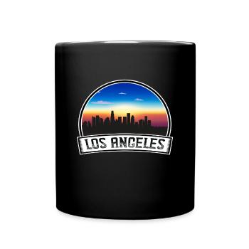 Los Angeles Californie États-Unis Skyline Vintage Sunset - Mug uni - noir - Devant