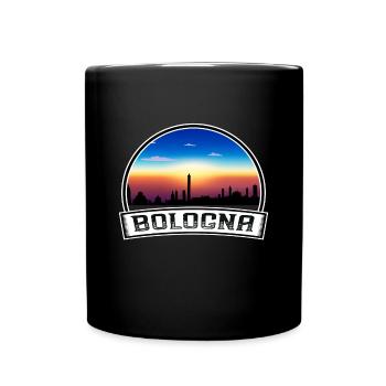 Bologna Italy Skyline Vintage Sunset Travel Souven - Full Colour Mug - black - Front