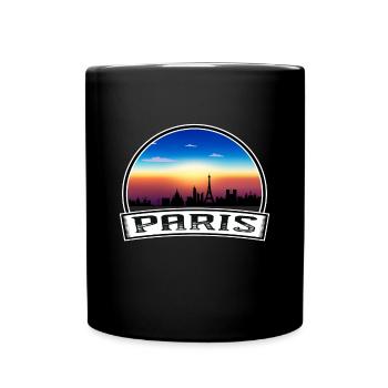Paris France Skyline Vintage Sunset Travel Souveni - Mug uni - noir - Devant