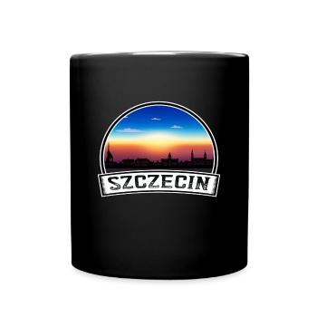 Szczecin Pologne Skyline Vintage Sunset Voyage Souv - Mug uni - noir - Devant