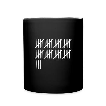 43 birthday tally sheet - 43 years old - Full Colour Mug - black - Front