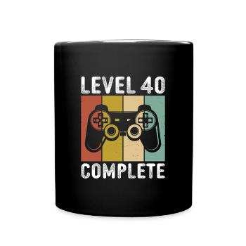 Level 40 Complete t-shirt gamer 40 - Full Colour Mug - black - Front