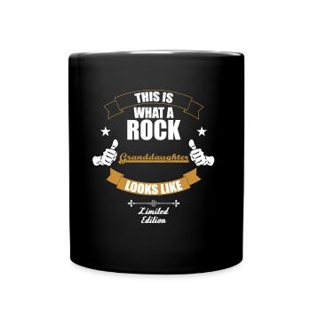 C'est une petite-fille du rock - Mug uni - noir - Devant