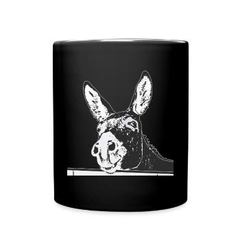 L’âne - Mug uni - noir - Devant