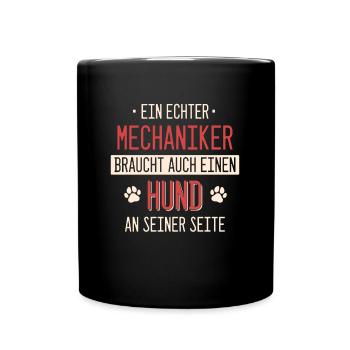 Mechaniker Werkstatt Automechaniker Auto Spruch - Tasse einfarbig - Schwarz - Vorne