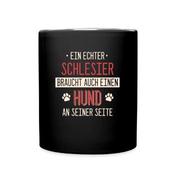 Schlesien Schlesier Deutschland Polen Spruch - Tasse einfarbig - Schwarz - Vorne